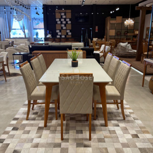 Conjunto Mesa Orit e 8 Cadeiras Carpi - 