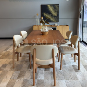 Conjunto Mesa Garda e 6 Cadeiras Camboriú - 