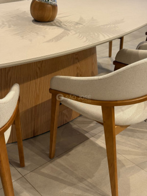 Conjunto Mesa Oval Master e Cadeira Pala - São José Store - 