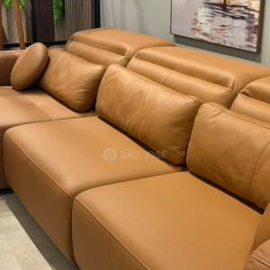 Sofá Buble 3,30m em Couro Legítimo com Abertura Elétrica - 