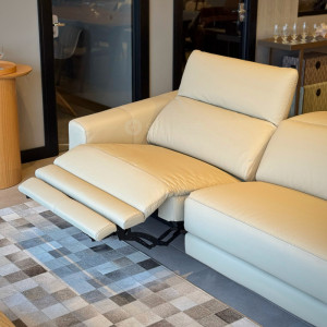 Sofá Croá Salva 3,20m Couro Legítimo Abertura Elétrica - 