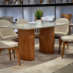 Conjunto Mesa Garda e Cadeira Calci - São José Store - 