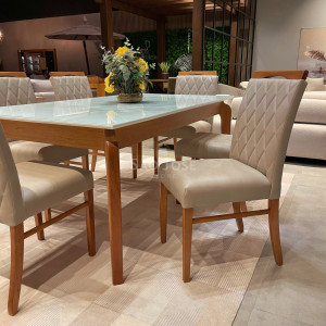 Mesa de Jantar Valencia e 6 Cadeiras Carpi - São José Store - 