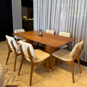 Conjunto Mesa Garda e Cadeira Bellagio - São José Store