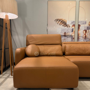 Sofá Buble 3,30m em Couro Legítimo com Abertura Elétrica - 