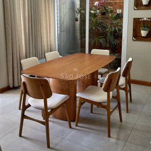 Conjunto Mesa Garda e Cadeira Megan - São José Store - 