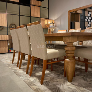 Conjunto Mesa Pés Torneados e Cadeira Carpi - São José Store - 