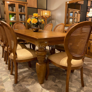 Conjunto Mesa Pés Torneados e Cadeira Medalhão - São José Store - 