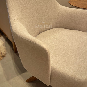 Poltrona Giratória Noah Com Puff Treviso - 