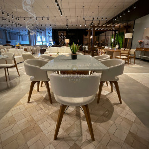 Mesa Duna com Vidro - São José Store - 