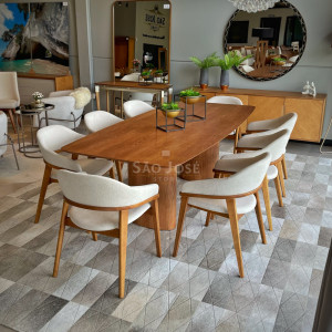 Conjunto Mesa Garda e 8 Cadeiras Pala - São José Store