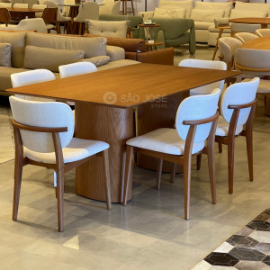 Conjunto Mesa Garda e 6 Cadeiras Noá - São José Store