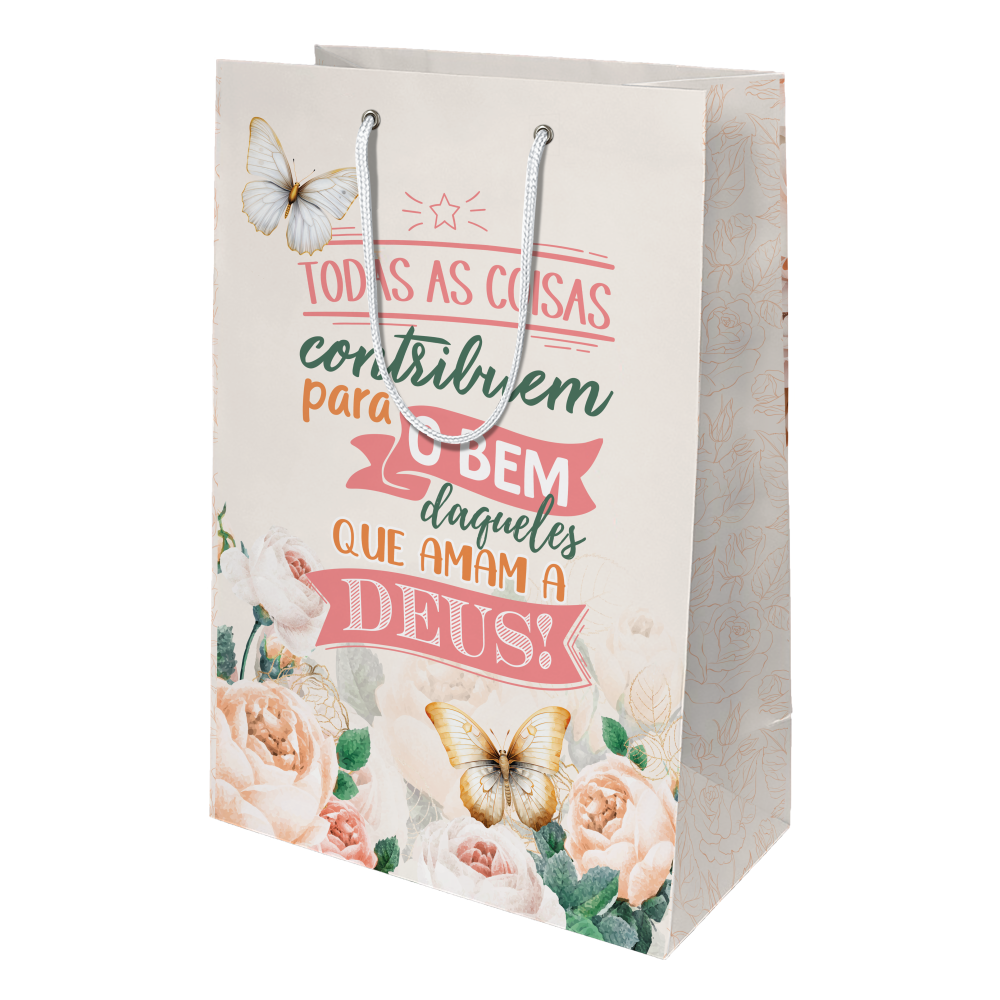 CBSG-001 - Sacola Todas as coisas contribuem para o bem daqueles que amam a Deus -