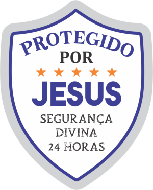 CBAP-010 - Adesivo Protegido por Jesus Pequeno - 1 Unidade