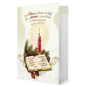 MB-234 - Cartão Um Natal radiante de paz! Que o amor e a luz divina...