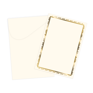 CB-105 - Cartão com envelope - bege CB-105 - Cartão com envelope - bege