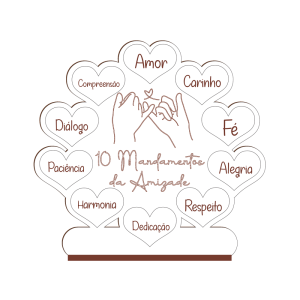 EFM-002 - Enfeite 10 mandamenos da Amizade