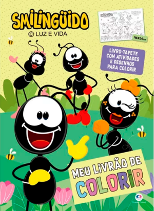 Livro tapete Smilinguido - Meu livrão de colorir - LIV-028 Livro tapete Smilinguido - Meu livrão de colorir - LIV-028