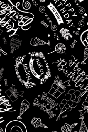 SP-013 - Saco de Presente - 15x22cm - Happy Birthday - Perolado - 50 unidades