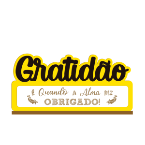 PDM-001 - Placa Decorativa de Mesa Gratidão