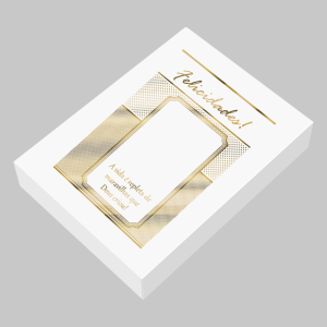 TC-016 - Caixa Presente de Papel com Hotstamp - Felicidades!