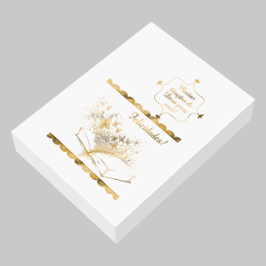 TC-013 - Caixa Presente de Papel com Hotstamp - Felicidades!
