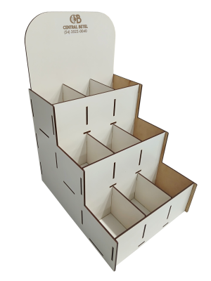 EX-053 - Expositor para Marca Página de Balcão em MDF branco EX-053 - Expositor para Marca Página de Balcão em MDF branco