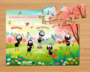 CBJ-003 - Quebra-Cabeça Smilinguido - Louvai ao Senhor CBJ-003 - Quebra-Cabeça Smilinguido - Louvai ao Senhor