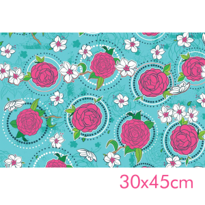 SP-034 - Saco de Presente - 30x45cm - Rosas - Perolado - 50 unidades