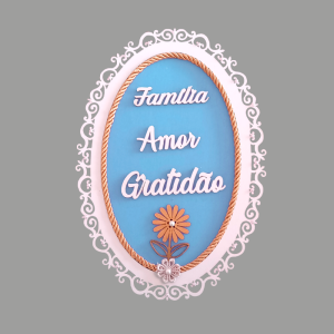 EFP-015 - Enfeite de Parede Amor Família Gratidão