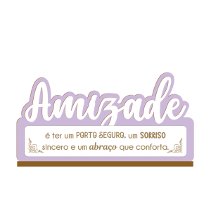 PDM-003 - Placa Decorativa de Mesa Amizade