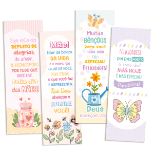 KMP-031 - Kit Marca Página - Dia Feliz Mães - 180 unidades KMP-031 - Kit Marca Página - Dia Feliz Mães - 180 unidades