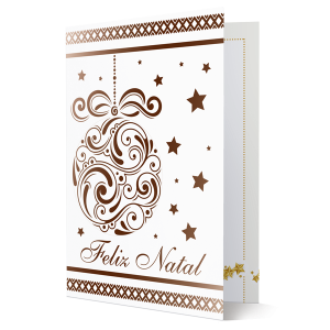 MB-049 - Cartão O Natal nos faz reviver e encantarmo-nos... - Com aplique MB-049 - Cartão O Natal nos faz reviver e encantarmo-nos... - Com aplique