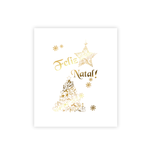 TCN-003 - Caixa Presente de Papel com Hotstamp - Feliz Natal!