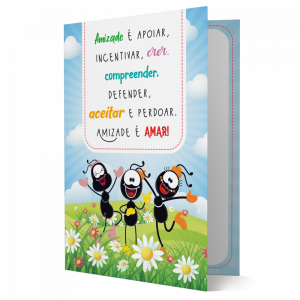 CBPD-008 - Cartão Smilinguido Amizade é Apoiar...