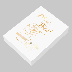 TC-007 - Caixa Presente de Papel com Hotstamp - Mãe, amo você!