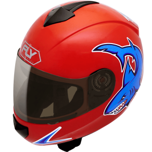 CAPACETE FLY FUN SHARK 54 VM/AZ (INFANTIL) - 