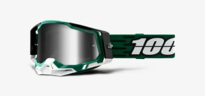 OCULOS 100% RACECRAFT 2 MILORI VERDE/BRANCO LENTE E TEAR-OFF EXTRA