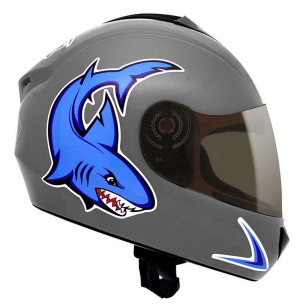 CAPACETE FLY FUN SHARK 56 PRA/AZ (INFANTIL) - 