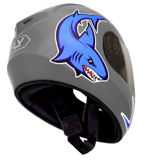 CAPACETE FLY FUN SHARK 56 PRA/AZ (INFANTIL) - 