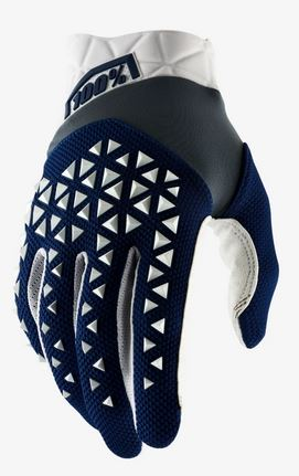 LUVA CROSS 100% AIRMATIC (M) AZUL/BRANCA