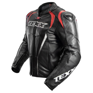 JAQUETA STREET MASCULINA TEXX COURO SNIPER V2 (2XL=3G) PRETA/VERMELHA - 