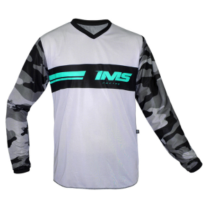 CAMISA CROSS IMS LORETTA (M) CINZA/VERDE CAMUFLADA
