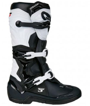 BOTA CROSS ALPINESTARS TECH-3 (42/43=11) PRETA/BRANCA -