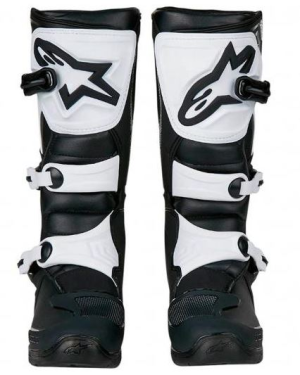 BOTA CROSS ALPINESTARS TECH-3 (42/43=11) PRETA/BRANCA -