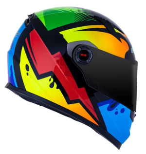 CAPACETE LS2 FF358 MASTERPIECE (62=XL) PT/AZ/VM/VD/AM - 