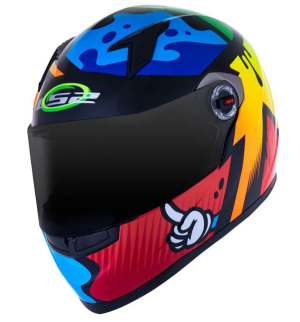 CAPACETE LS2 FF358 MASTERPIECE (62=XL) PT/AZ/VM/VD/AM - 