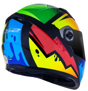 CAPACETE LS2 FF358 MASTERPIECE (62=XL) PT/AZ/VM/VD/AM - 