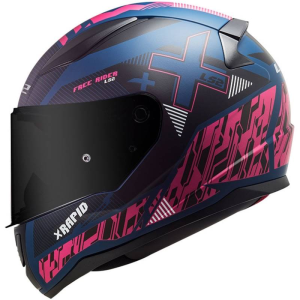 CAPACETE LS2 FF353 XTREET (54=XS) AZ/RS FOSCO