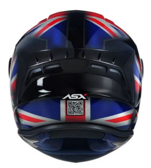 CAPACETE ASX DRAKEN UK 58 PR/VM/AZ - 